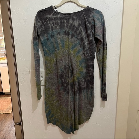 NWT Chaser Long Sleeve Multi Colored Tie Dye Mini Dress Small - Picture 2 of 8